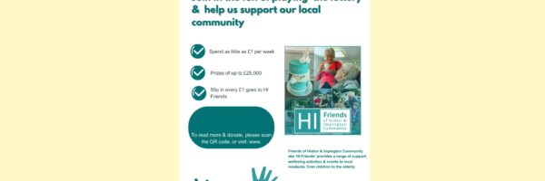 HI Friends delighted to be part of the Cambridgeshire Community Lottery!