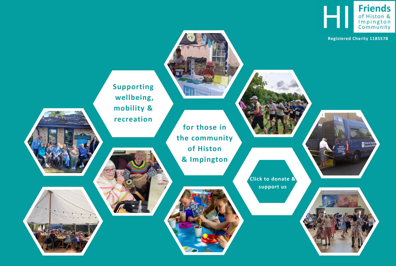Revised website header - montage of heaxgons containing photos